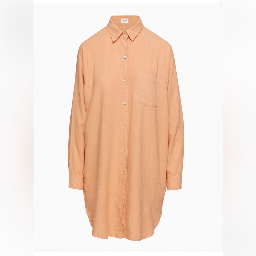 Wilfred Free Boyfriend Linen Button Down Dress